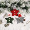 New Year Handmade Crafts Wool Felt Xmas Ornaments Stars Hanging Pendant Christmas Tree Decoration