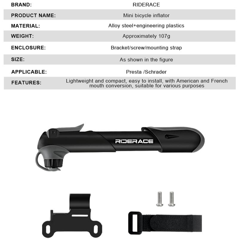 Mini Portable Bike Pump Bicycle Hand Inflator Multifunctional For Ball For Schrader Presta Valve Outdoor Cycling Accessories