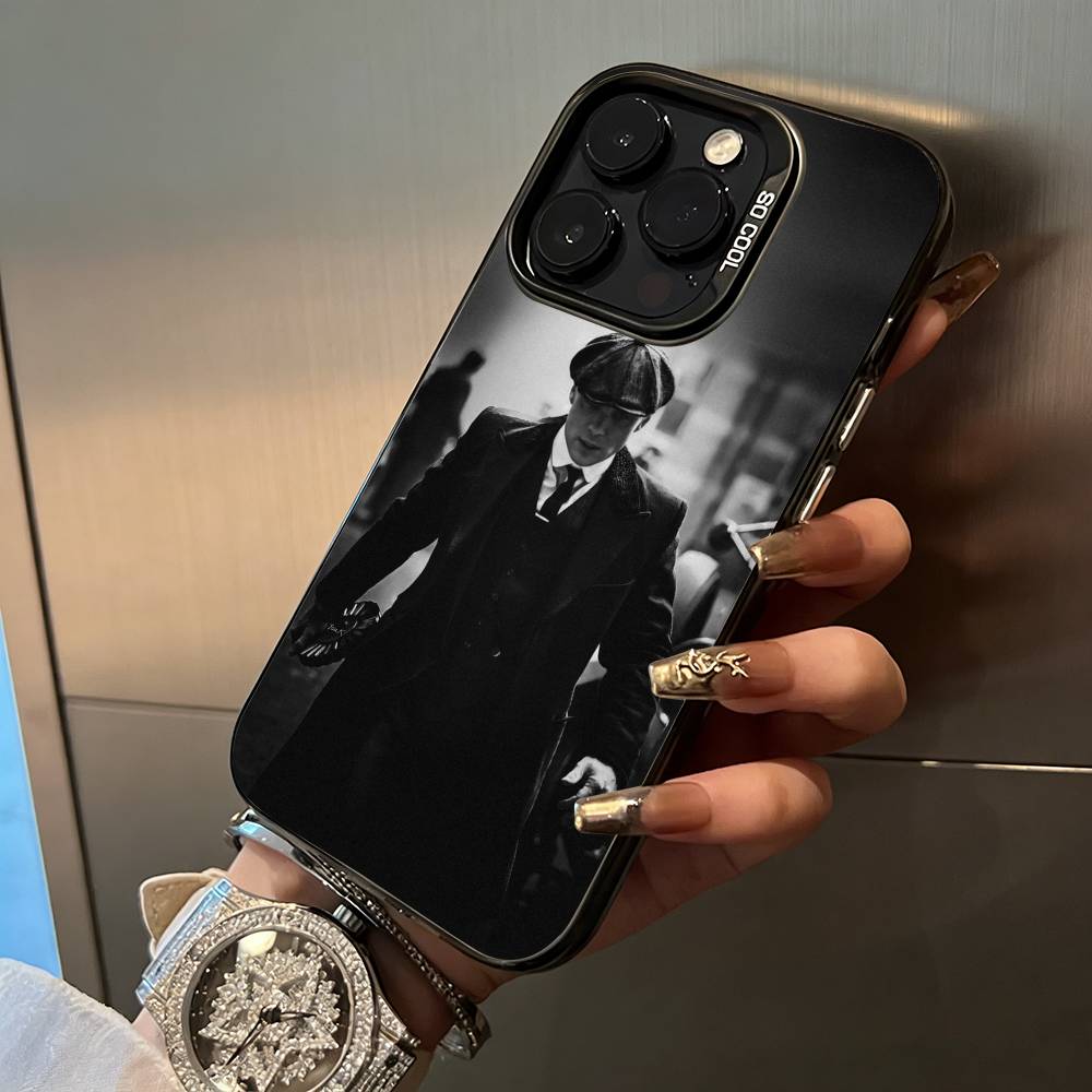 P-Peaky-B- Blinders-movie Phone Case For IPhone17 16 11 12 13 14 15 16 Pro Max Plus Cover Colored Silver Funda Bumber