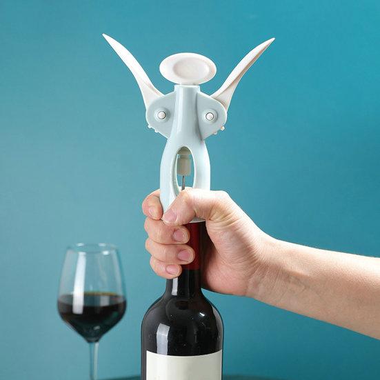 Открывалка для бутылок, удобная ручка, Нескользящая многоразовая ручная спиральная конструкция, открывалка для вина, средство для удаления винных пробок, товары для дома