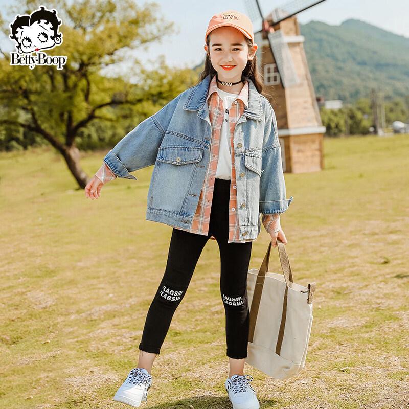 Модная джинсовая куртка в корейском стиле Betty для девочек