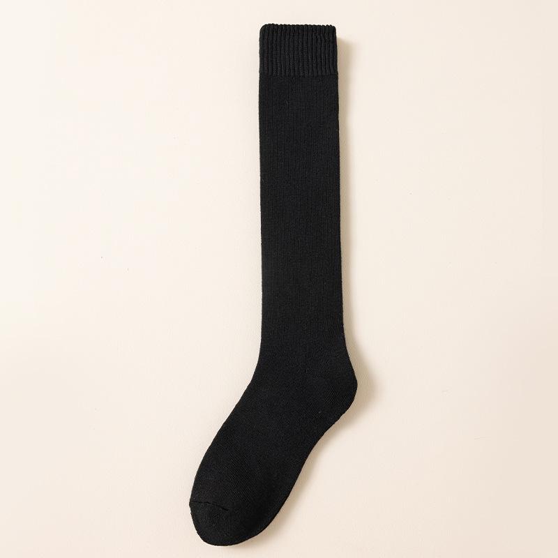 Autumn And Winter Calf Socks Women'S Fleece Thickened Terry Warm Stockings Children'S Medium Tube Socks Tide High Tube Cotton Socks