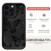Черный Чехол-Грув с Бабочкой для iPhone 14/15/16/17 Pro Max