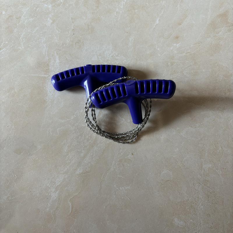 Мини карманная походная пила-струна для выживания с полипропиленовой рукояткой