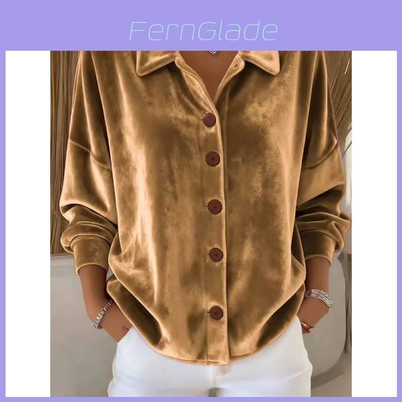 Polyester Long Sleeve Shirt Cardigan With Buttons For Casual Winter Wear