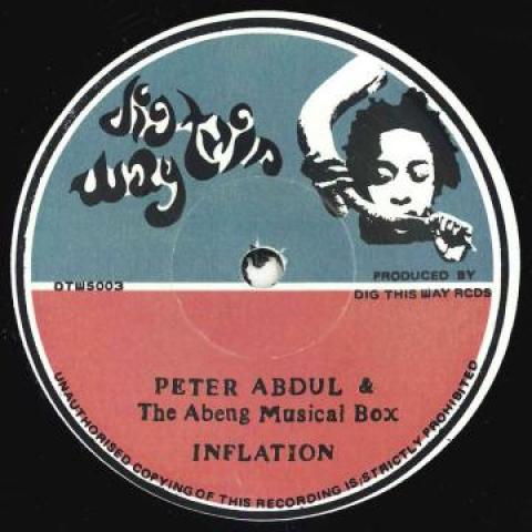 7-дюймовая пластинка PETER ABDUL, ABENG MUSICAL BOX - Inflation / Inflation Dubwise DTWS003 Dig This Way 2020 Италия Регги, Ска и Даб