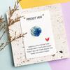Pocket Hug Card with Gradient Rose for Women Men Mini Pocket Hug Tokens with Greeting Card Inspirational Gifts for Long Distance Relationship