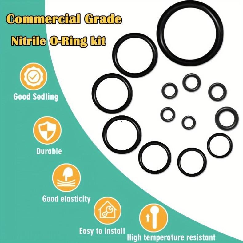 1020Pcs Rubber Sealing Rings 20 Size O-ring Gaskets Waterproof and Heat-resistant Oil Seals Washers O Ring Kit
