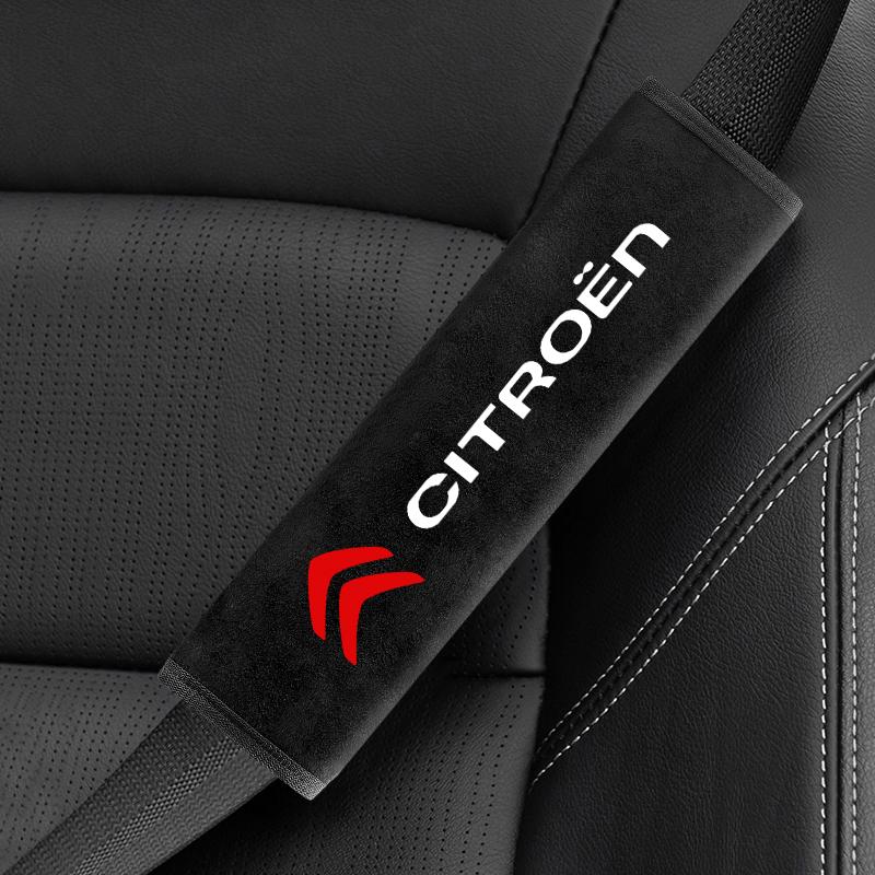 Car Interior Supplies Suede Fluff Seat Belt Cover Shoulder Neck Protection For Citroen C4 C3 C5 C1 C2 Berlingo C-Elysee GS2