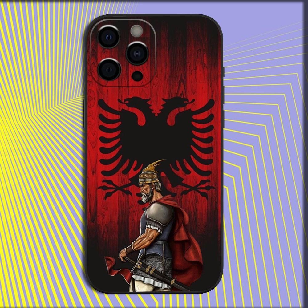 Смешной чехол для телефона с флагом Албании для iPhone 17 16 15 14 13 12 11 Pro Max Mini SE 7 8 Plus 17E Air Ударопрочный мягкий чехол