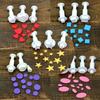 3Pcs/Set Fondant Cookie Cake Cutter Ejector Stamp Plunger Mold Embossed Star DIY Kitchen Baking Cake Decorating Tools