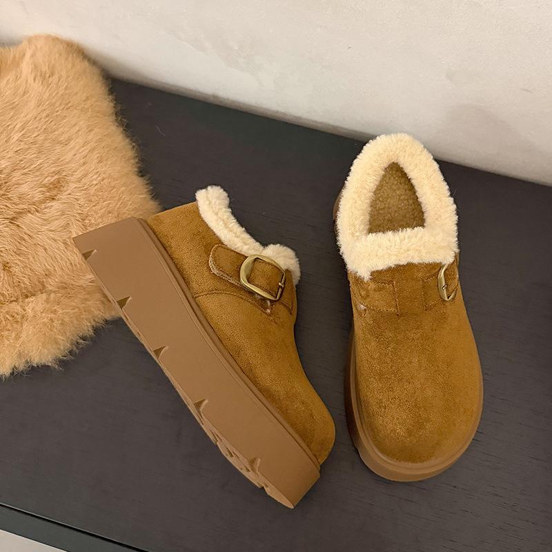 Women's Thick-soled Winter Lightweight Warm Winter Cold Padded Snow Boots Non-slip Wear-resistant Casual Sneakers Cotton Boots Le Fu Shoes