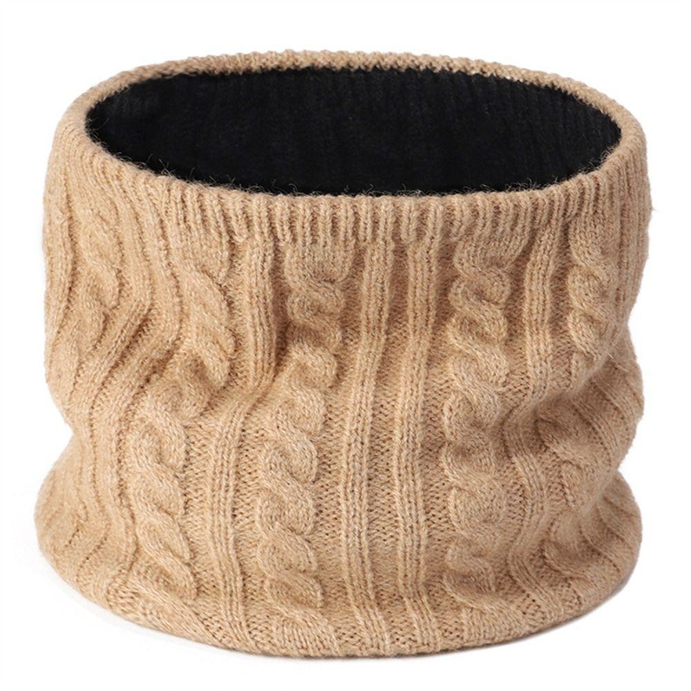 Thick Knitted Neck Gaiter Keep Warm Half Face Mask Fashion Cold-proof Collar Winter