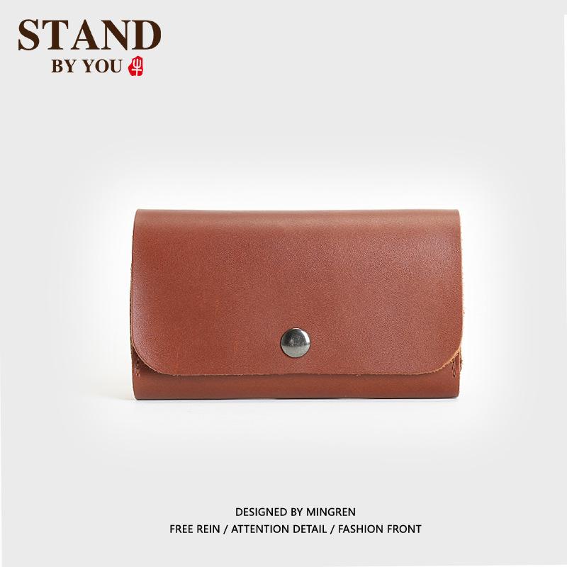 Кошелек из коровьей кожи для карт и монет, кошелек ручной работы для монет, держатель кредитных карт, маленький Porte Carte De Credit Cardcase