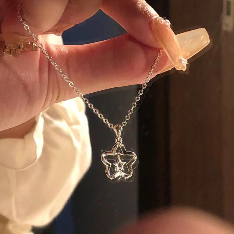 Xingyue Sugar Girlfriends Dream Color-changing Starry- Sky Necklace Female Cute Simple- Net Red Live Broadcast Not Tui Color Collarbone Chain Female