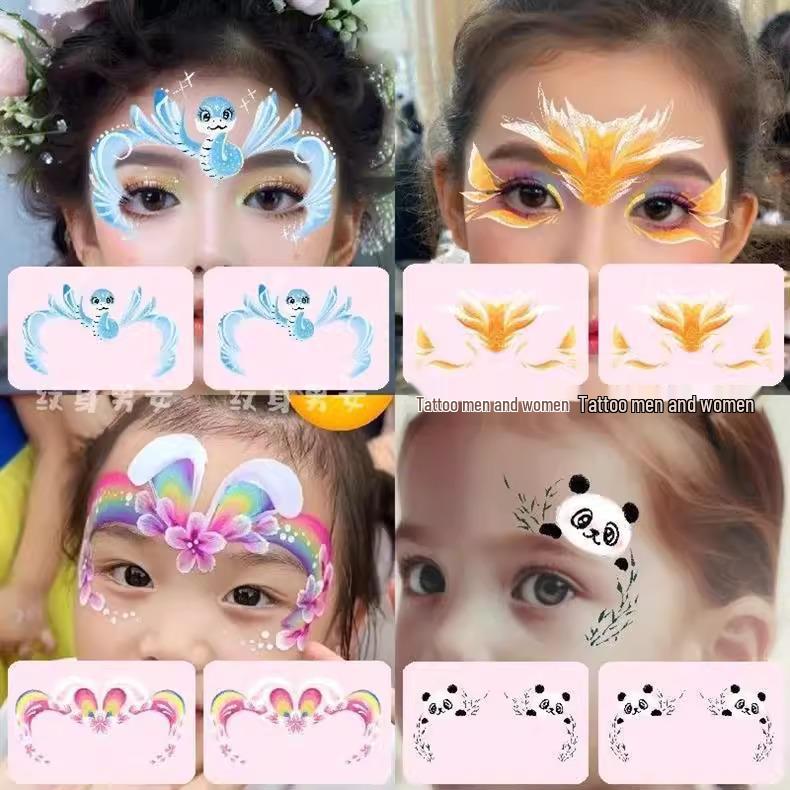 24 листа милых наклеек на лоб с принцессой Эльзой для выступлений в детском саду