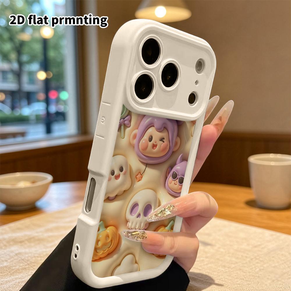 Phone case: 2D flat design, fits iPhone 18 17 16 15 14 13 Pro, Halloween theme, perfect holiday gift for Christmas and Halloween
