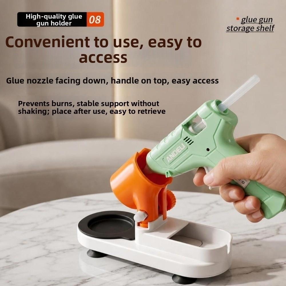 with Drip Tray Hot Melt Glue Sticks Stand Hot Melt Gluer Holder Keep Desk Tidy & Organized