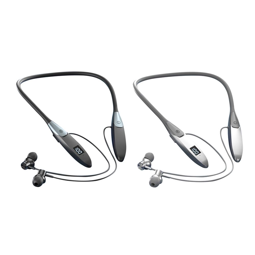 60 часов воспроизведения беспроводные наушники Bluetooth 5.3 с шейным ободом, бас, стерео, спортивные водонепроницаемые наушники с микрофоном