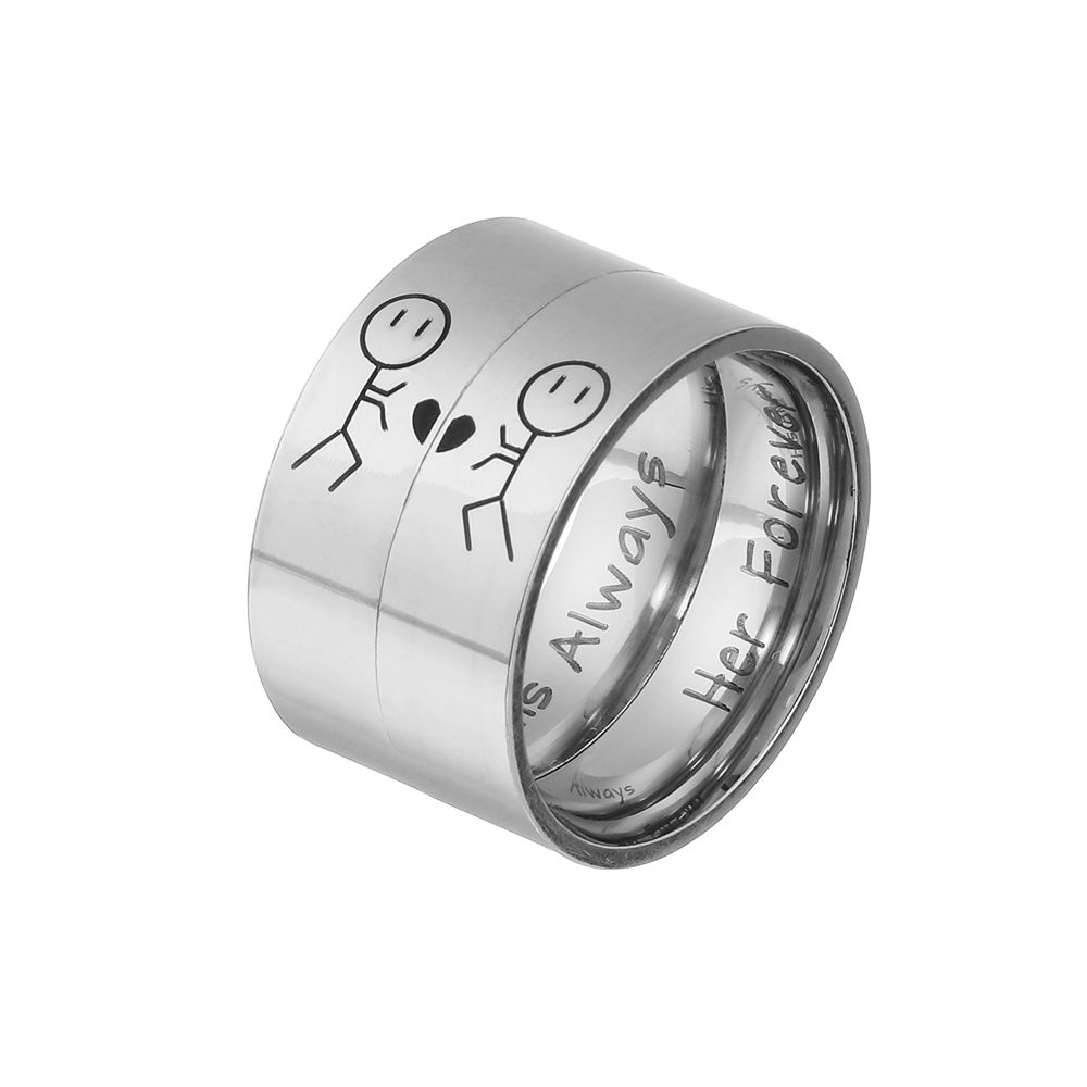 1 шт. модные аксессуары обручальные кольца обручальные пары влюбленные кольцо из нержавеющей стали обещание