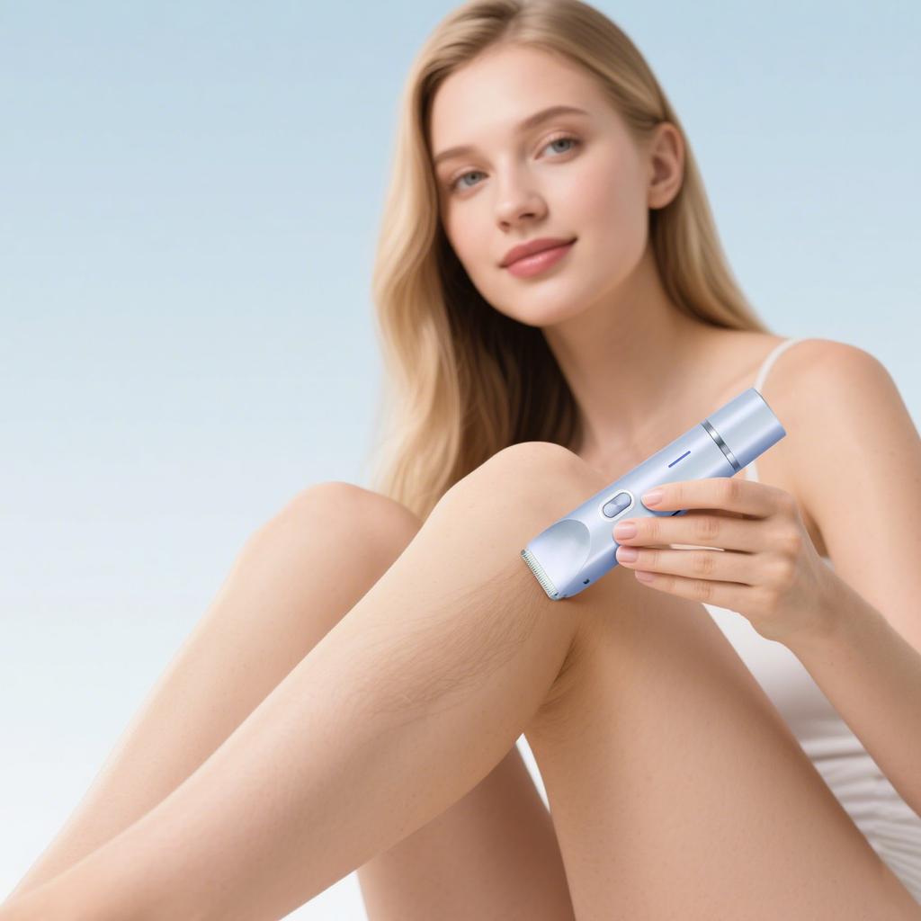 Электрический триммер для бикини, подходит для ног и подмышек, для сухого и влажного использования, съемная головка