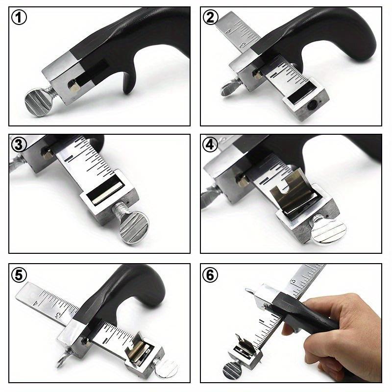 1 шт. Профессиональный острый резак для кожаных ремней, шнуров, ремней, регулируемый ручной инструмент для DIY-резки с 2 лезвиями, Инструменты для рукоделия по коже