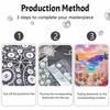 Набор для рисования жемчугом DIY: Красочный пейзаж с закатом над деревней у моря, без рамы, сверкающая жемчужная картина на холсте, креативный декор для дома, поделка для начинающих