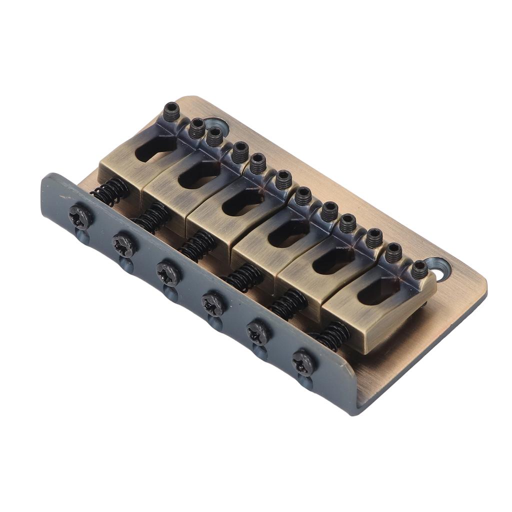 Electric Guitar Bridge Alloy 6 Strings Bronze Colour Slant Head Guitar Bridge Replacement