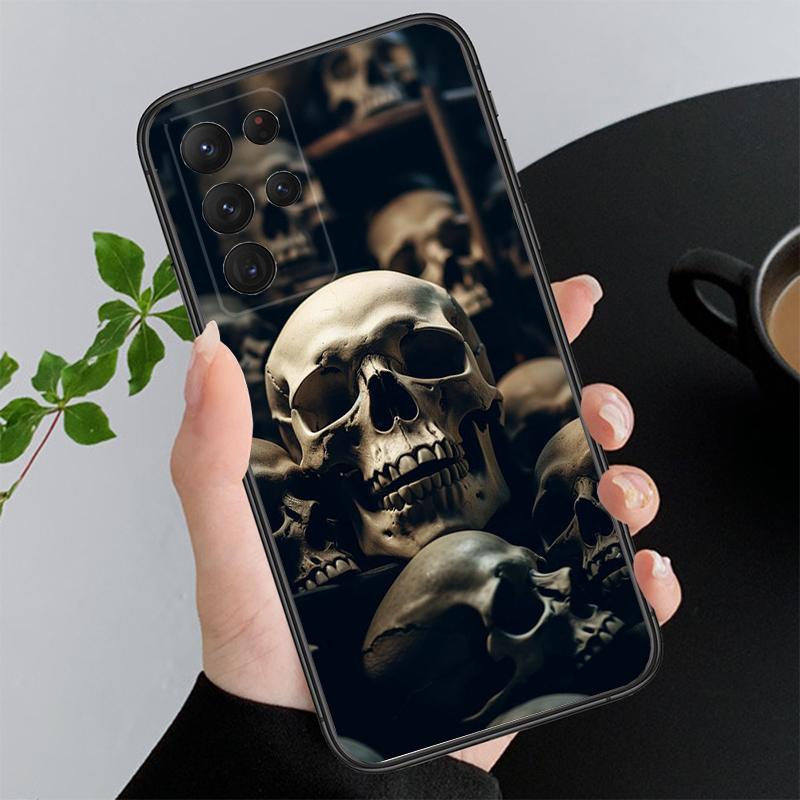 Чехол для телефона Samsung A55 A16 A56 A36 A35 A15 A53 A54 A33 A34 A25 A05S A52 A52S A14 A26 A71 Череп