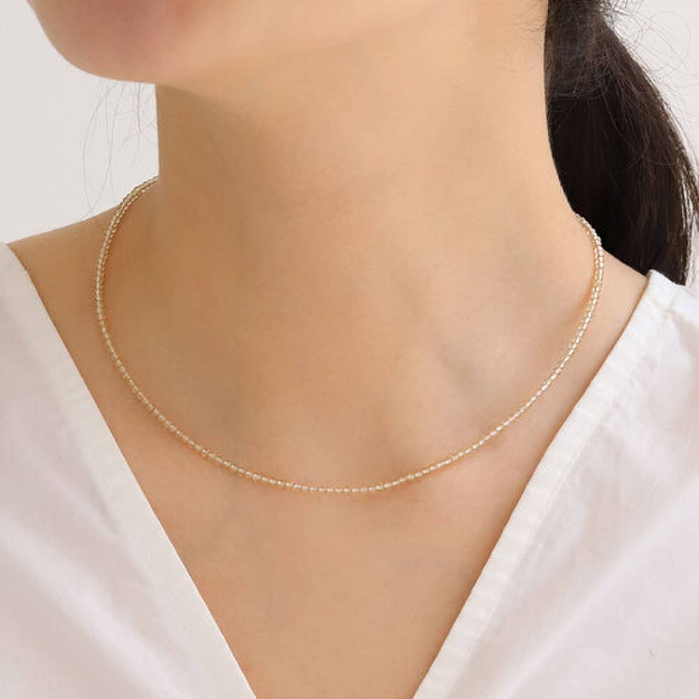 Ожерелье из натурального топаза 14 карат