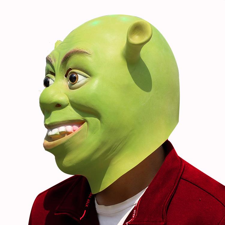 New Halloween Latex Shrek Mask for Costume Parties and Movie-Themed Funny Headgear