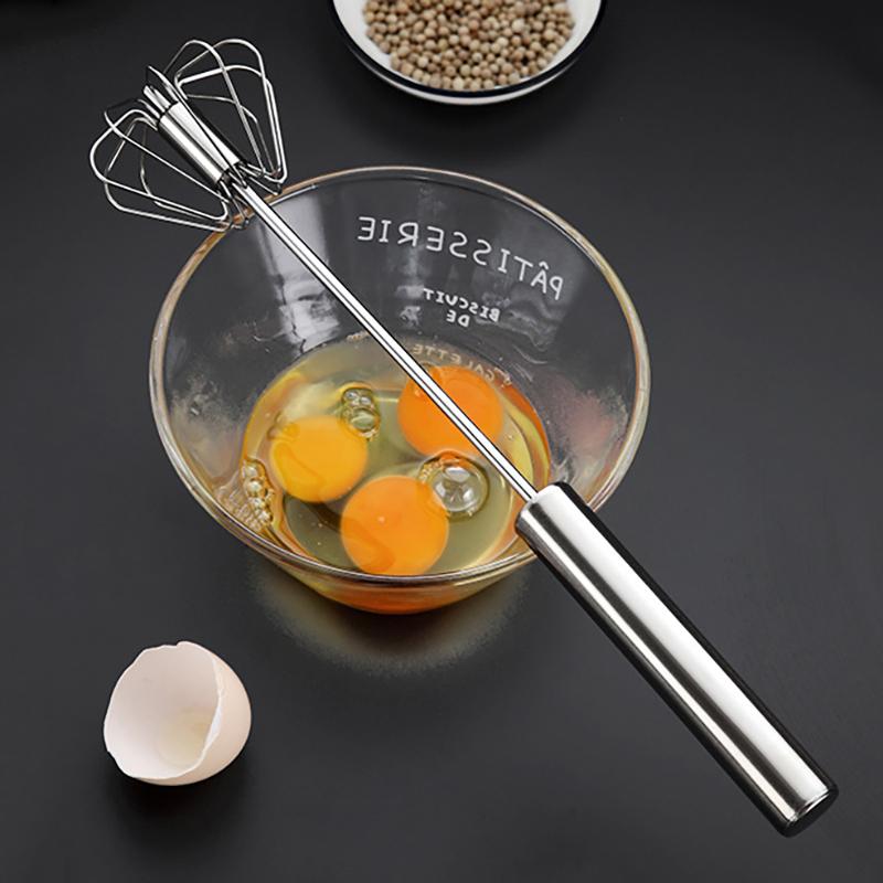304 Нержавеющая сталь венчик для яиц полуавтоматический взбиватель яиц ручной миксер самовращающийся мешалка для яиц кухонные принадлежности инструменты для яиц