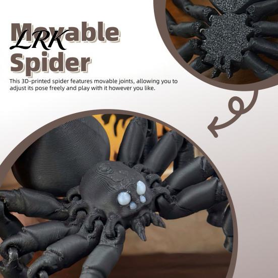 Украшение для Хэллоуина, 3D-печатная шарнирная фигурка паука, Гибкое шарнирное черное прочное изваяние, Коллекционный готический орнамент для дома