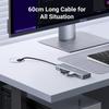 UGREEN 4-портовый USB 3.0 хаб, 3 порта USB A, 1 порт USB C, Ультратонкий, Высокоскоростной USB-разветвитель, Портативный концентратор расширения данных, Совместим с MacBook, Mac