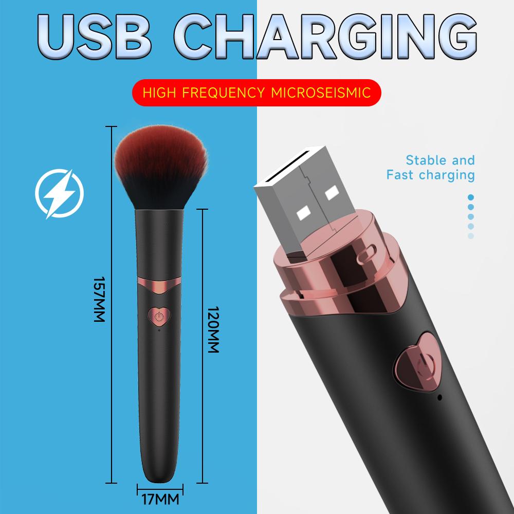 Вибратор для макияжных кистей Секс-игрушки для женщин Мощный вибрирующий стимулятор оргазма влагалища и сосков Зарядка от USB AV-палочка Массажер