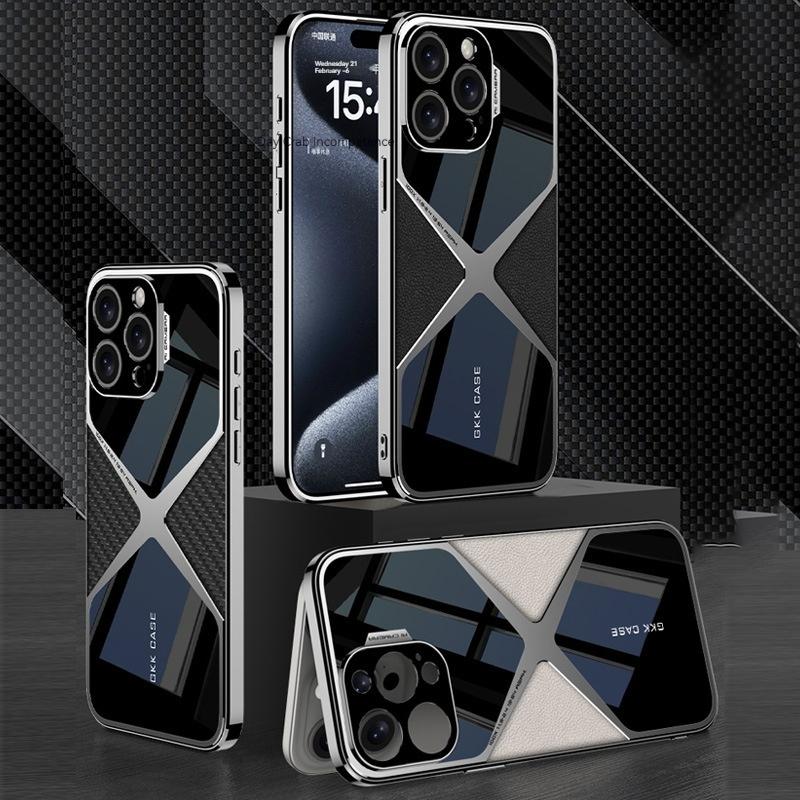 2024 Новый модный чехол из гальванизированной кожи для iPhone 14 15 ProMax, ультратонкий защитный чехол с защитой от падений и износа