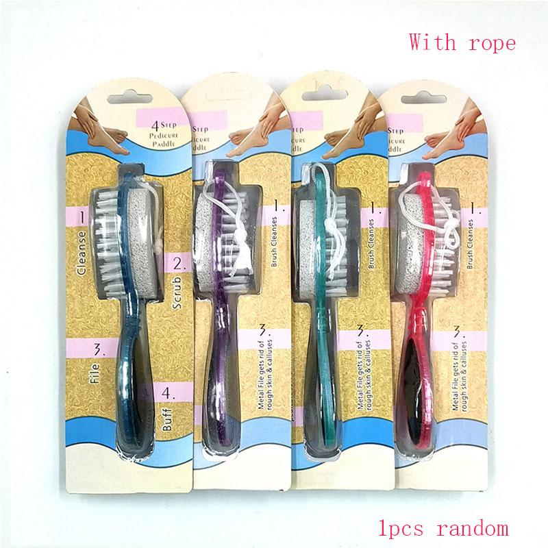 4 в 1 Щетка-пилка для ног с пемзой, терка для ног, наждачная бумага, скраб-щетка для ног, средство для удаления омертвевшей кожи, инструмент для ухода за ногами