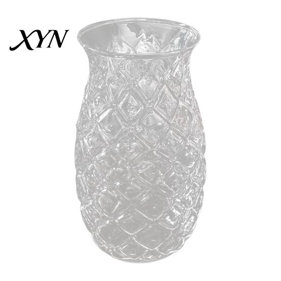 Стакан с рельефом "Ананас", 480 мл, для холодных напитков, содовой, фотогеничный, для дома, бара, винтажный подарок женщинам