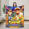 Subway Surfers Вязаное одеяло Фланелевое Беговое Легкое Тонкое Плед для Дома Дивана Кровати Ковер