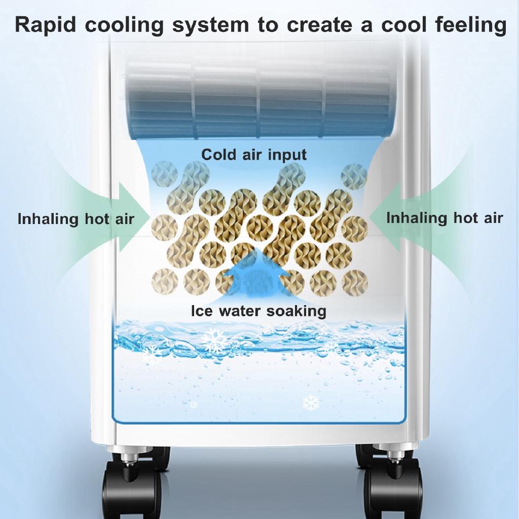 10л 220В резервуар для домашней воды мобильный портативный кондиционер вентилятор увлажнитель охладитель таймер охлаждения +6 ледяных кристаллов