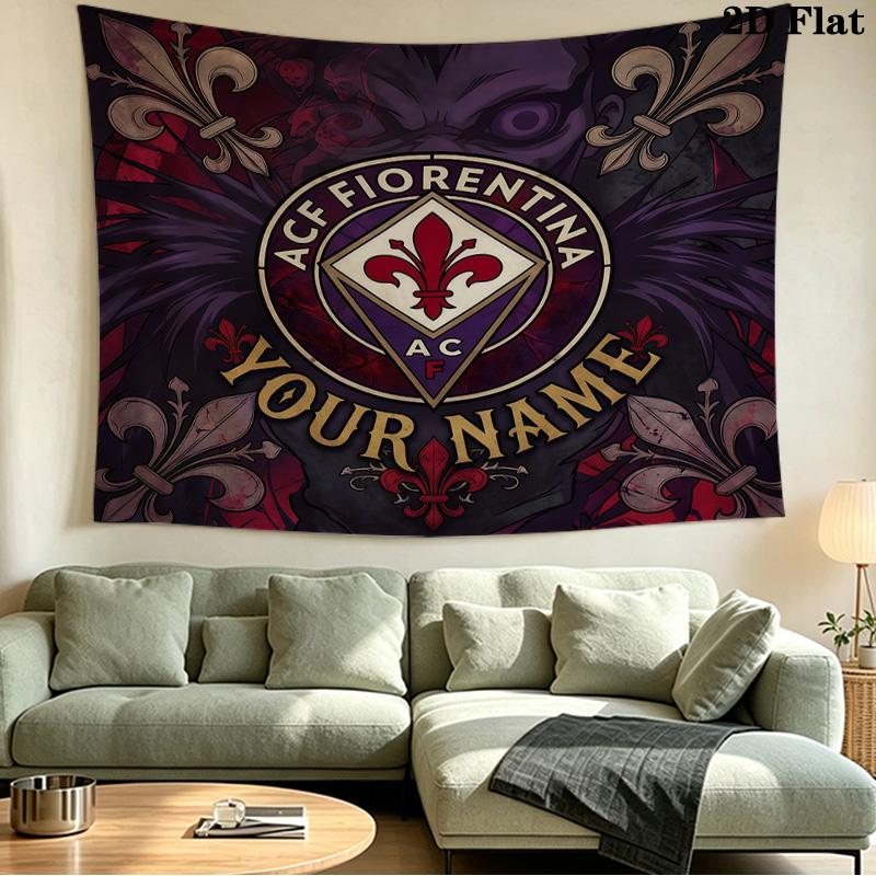 Custom Name ACF Fiorentina Printed Tapestry – Wall Hanging for Bedrooms, Dorms, and Home Decor