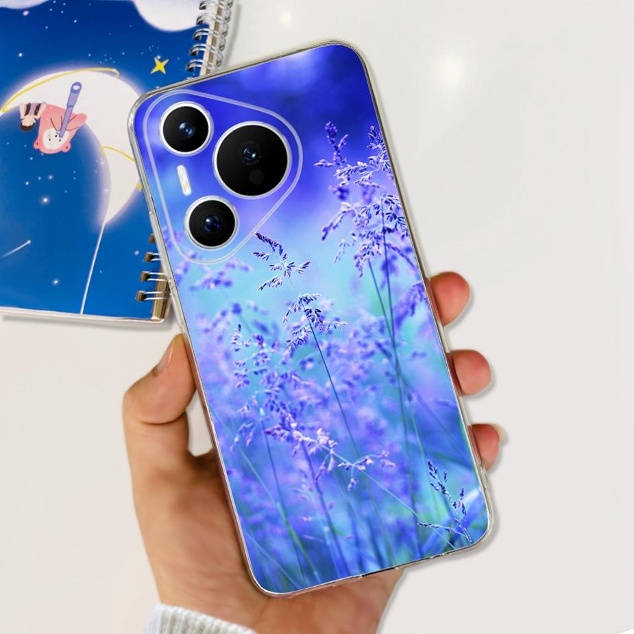 Чехол для Huawei Pura 70 Pro Plus Стильный окрашенный чехол Прозрачные силиконовые чехлы для телефона для Huawei Pura 70 Pro Pura70 Pro+ Мягкие чехлы