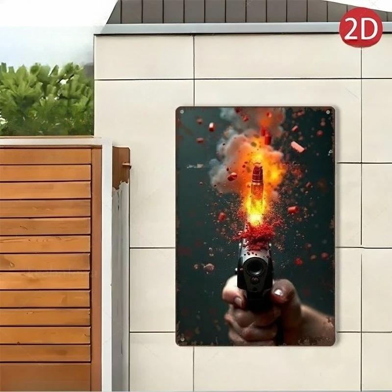Современная Война Металлическое Настенное Искусство 8x12 Дюймов Военный Декор Плоский Знак