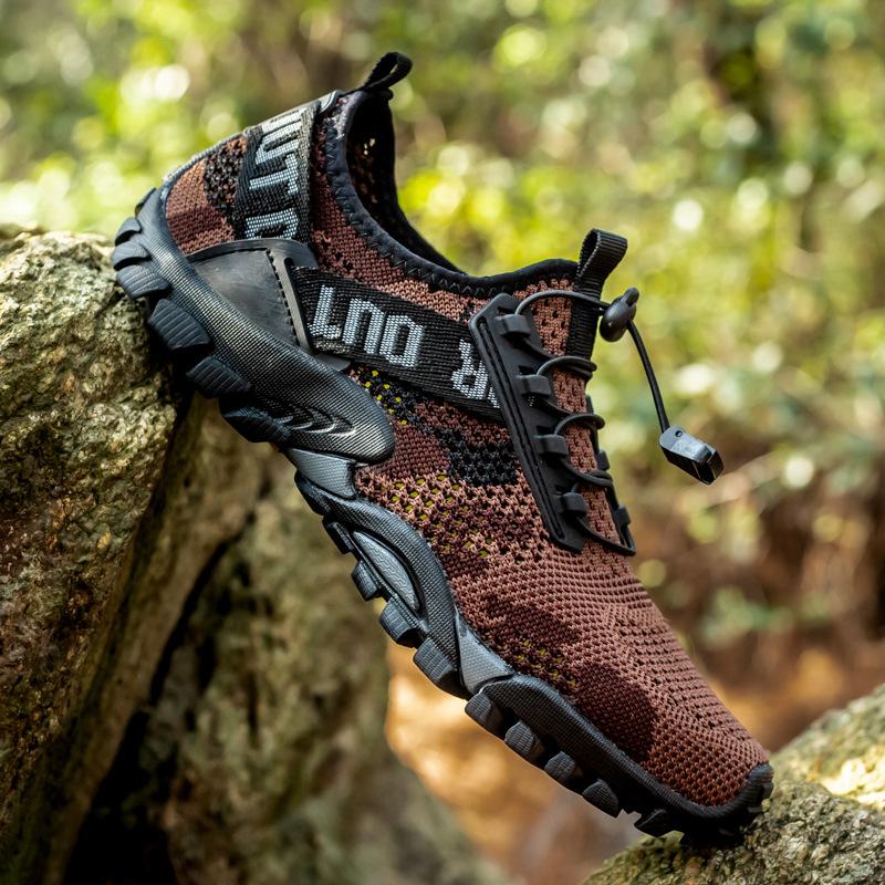 Мужская обувь без шнуровки, быстросохнущая обувь, дышащие походные забродные кроссовки, обувь для пляжного серфинга, плавания босиком в воде