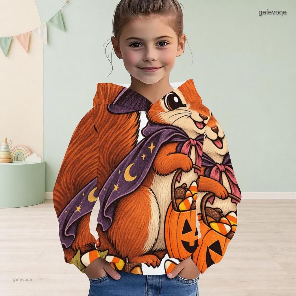 Girls Long Sleeve Hooded Pullover Sea Turtle Star Moon Printed Casual Hoodie