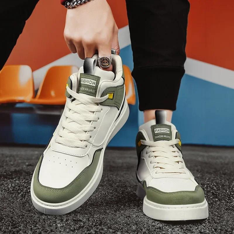 Fashion Men's High Top Plank Shoes Fashion Youth Student Anti Slip Running Shoe Outdoor Men Sports Casual Shoes Zapatos De Hombre