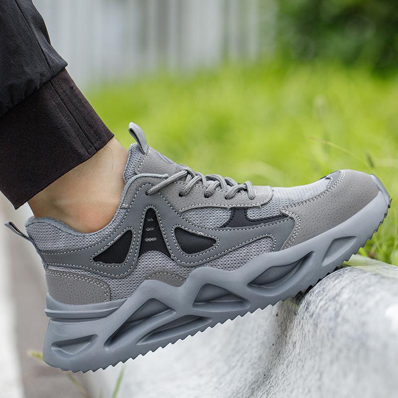 Lightweight Steel Toe Shoes Work Sneakers For Men Anti-smash Anti Puncture Safety Shoes Breathable Protective Shoes Non-slip