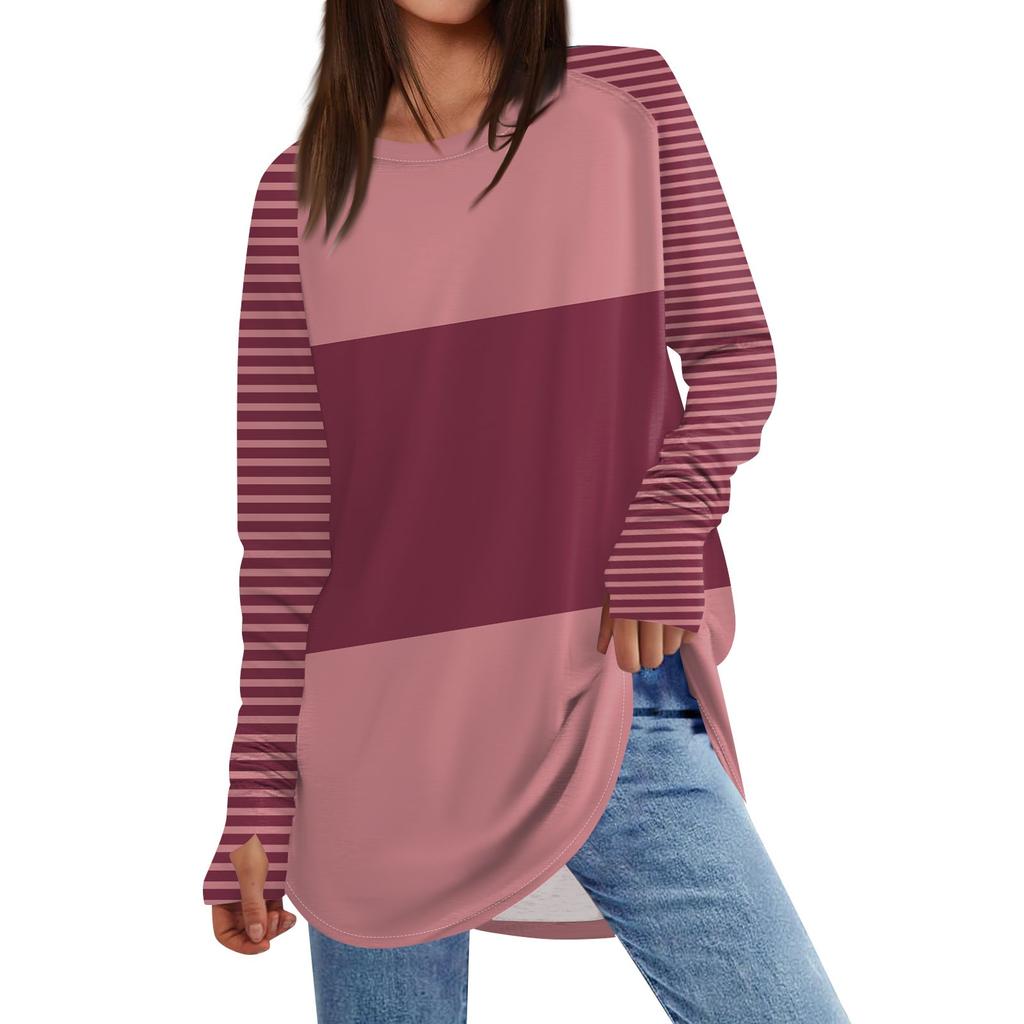 Женская толстовка большого размера с графическим принтом, длинный рукав, спущенное плечо, круглая рубашка, топы, винтажная одежда