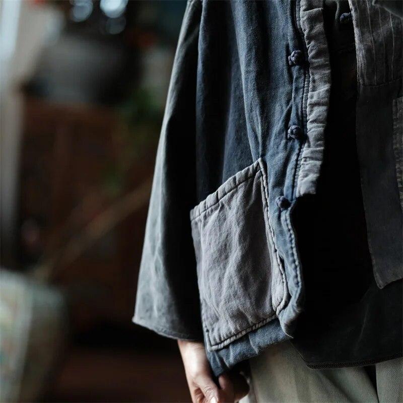 Johnature Женские винтажные хлопковые льняные жилеты, пальто, лоскутные цветные карманы на пуговицах, хлопковая одежда, осенние женские жилеты