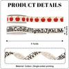 School Ribbon for Crafts 2 Pack, 5/8 Inch x 5 Yards Cotton Apple Alphabet Back to School Ribbon for Hair Bows Gift Wrapping Teacher Gifts